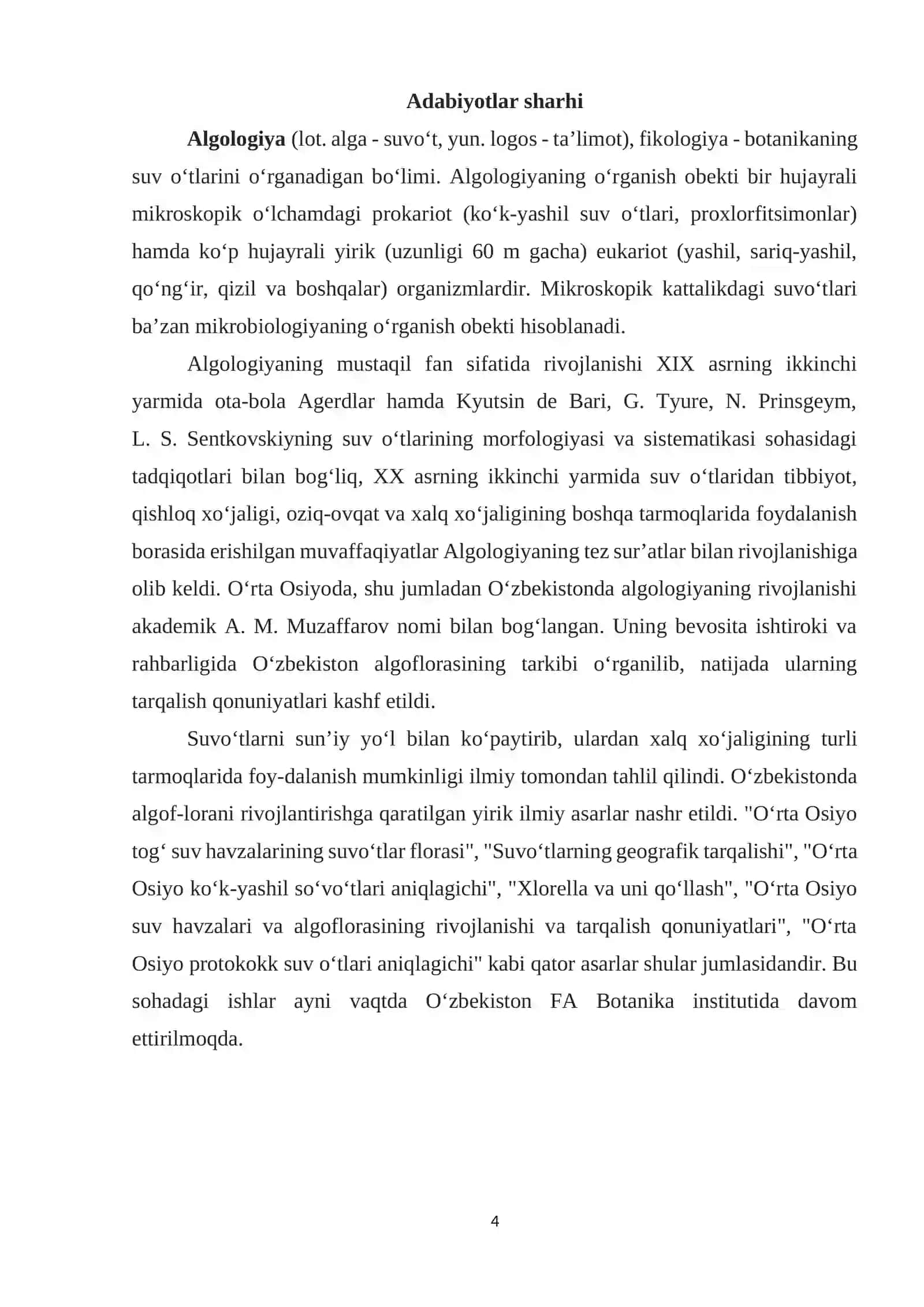Suvo’tlar (Adabiyotlar sharhi) 3