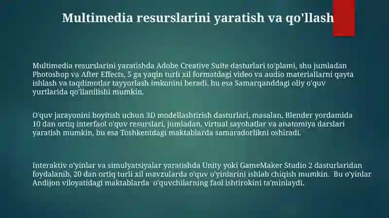 Multimedia va uning zamonaviy ta'limoti 3