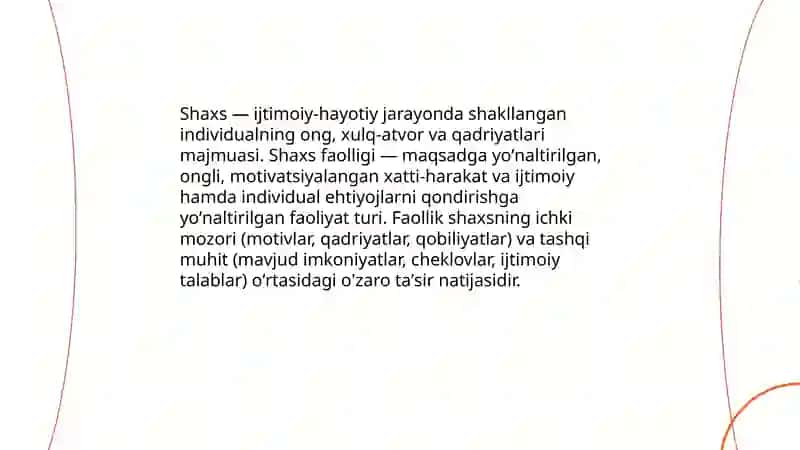 Shaxs faolligi 3