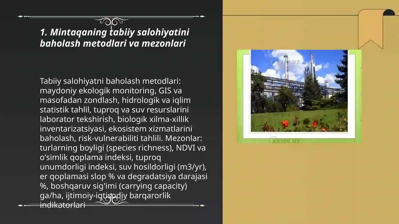 MINTAQALARNING TABIIY SALOHIYATI VA TABIYATDAN OQILONA FOYDALANISH MASALALARI 3