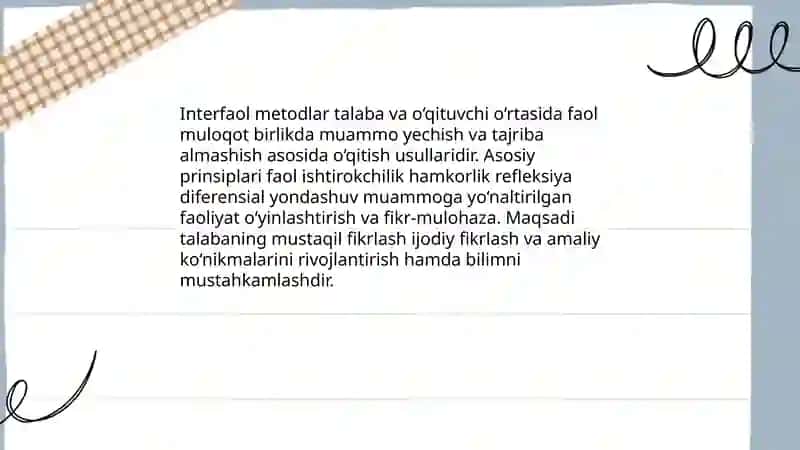 Interfaol metodlar va ularni qo'llash mahorati 3