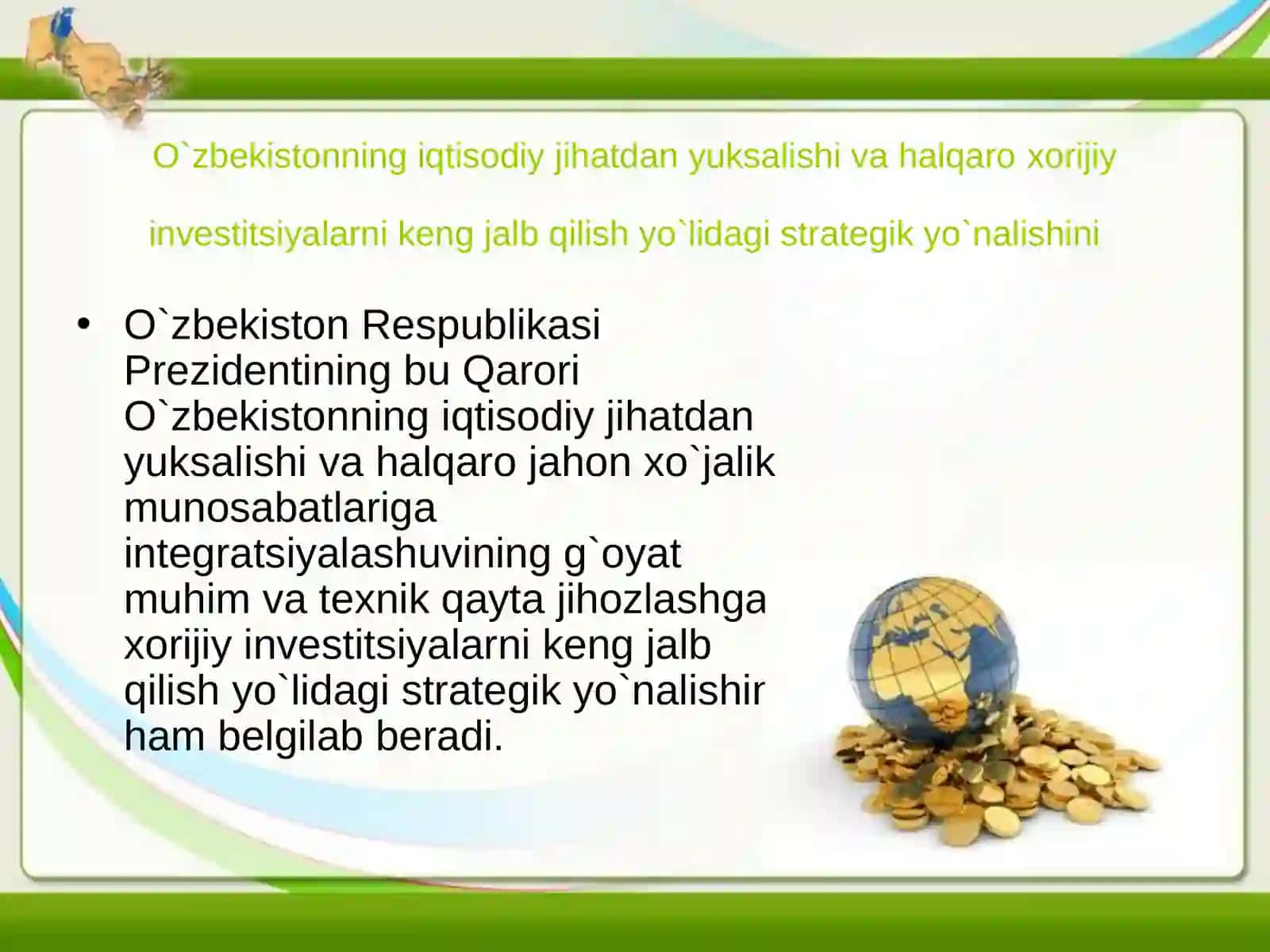 Investitsiyani iqtisodiyotdagi orni 3