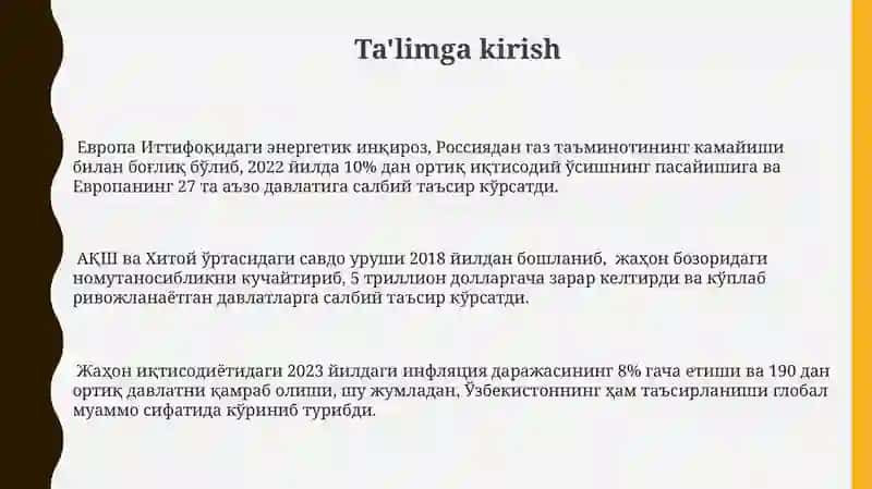 Jahon iqtisodiyotida global muammolari va uni xal qilish yo'llari 3