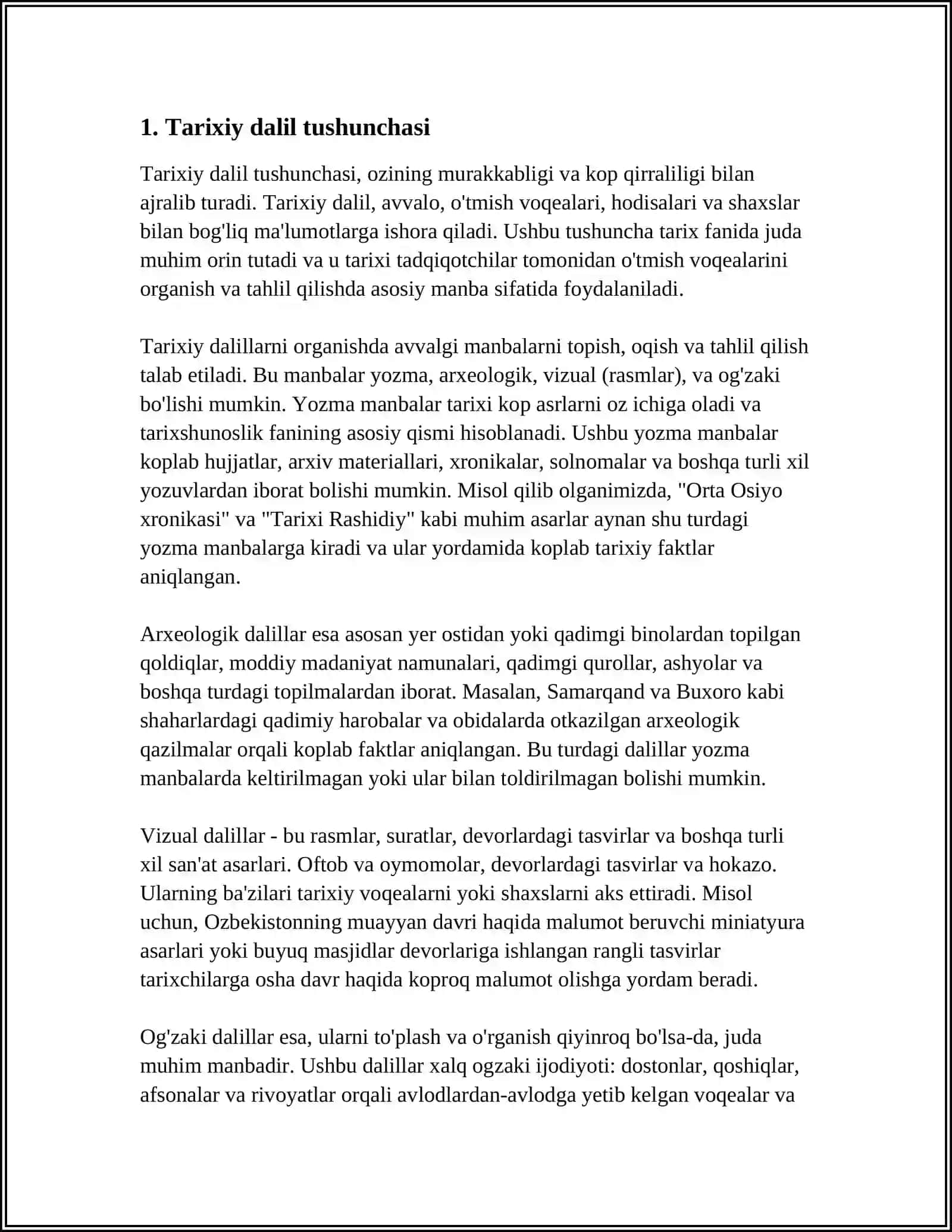 TARIXIY DALIL VA UNING INTERPRITASIYASI 3