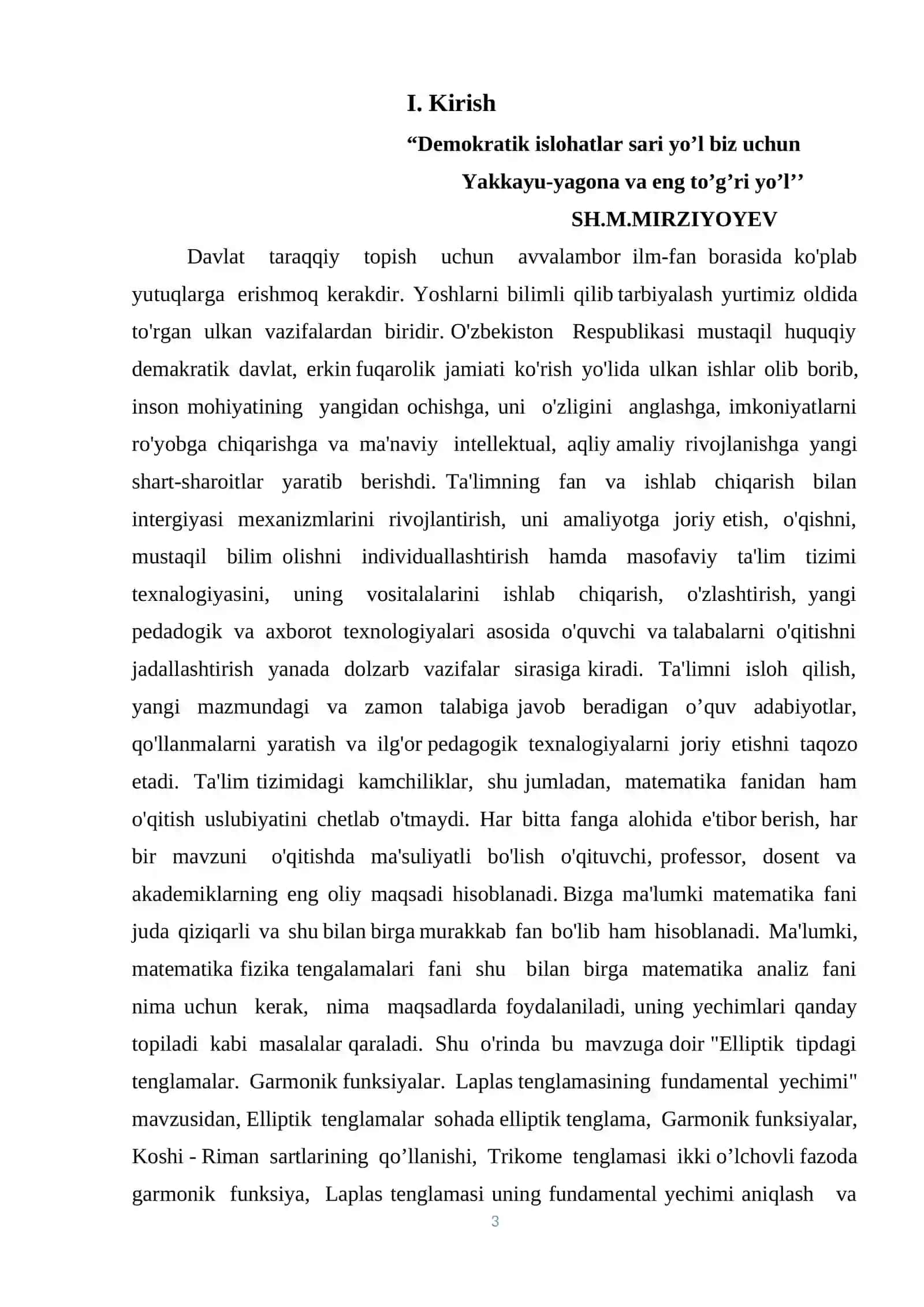 Elliptik tipdagi tenglamalar.Garmonik funksiyalar.Laplas tenglamasining fundamental yechimi 3
