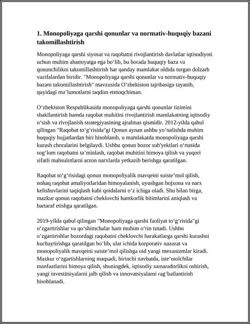 IQTISODIYOTDA MONOPOLIZMGA QARSHI SIYOSAT VA RAQOBATNI RIVOJLANTIRISH 3