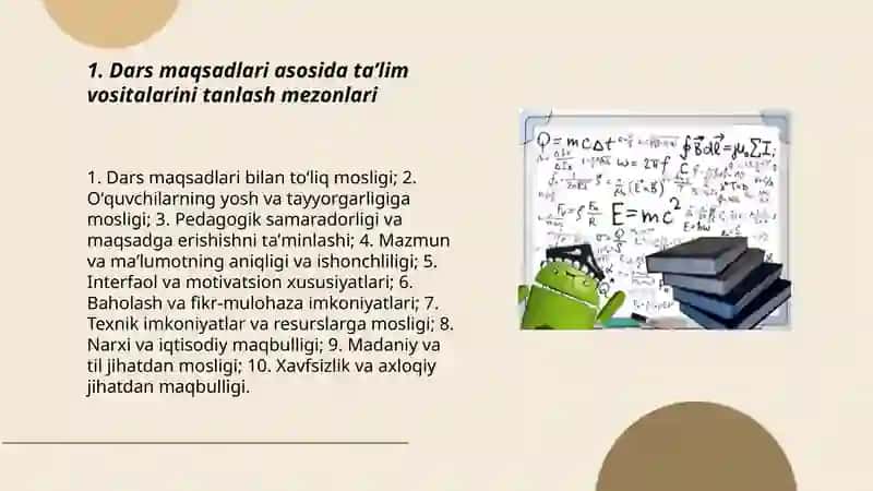 Taʼlim vositalarini dars davomida qoʻllash mexanizmi 3