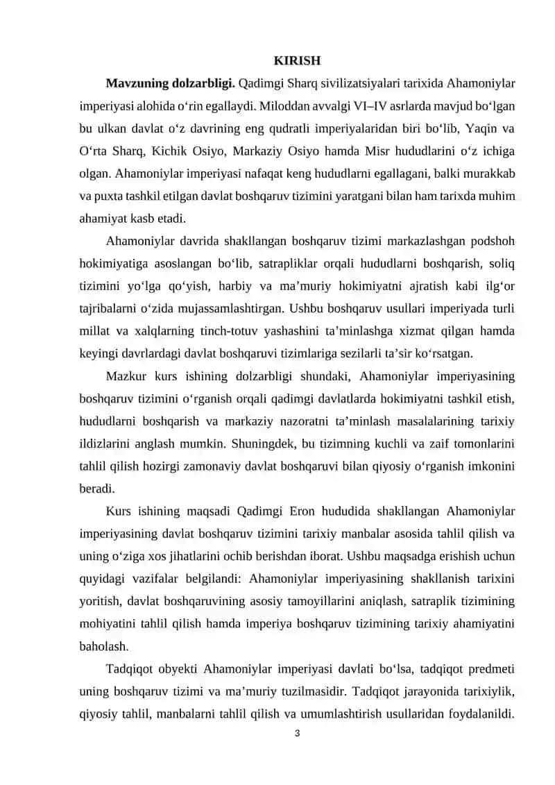 QADIMGI ERON – AHAMONIYLAR IMPERIYASI VA UNING BOSHQARUV TIZIMI. 3