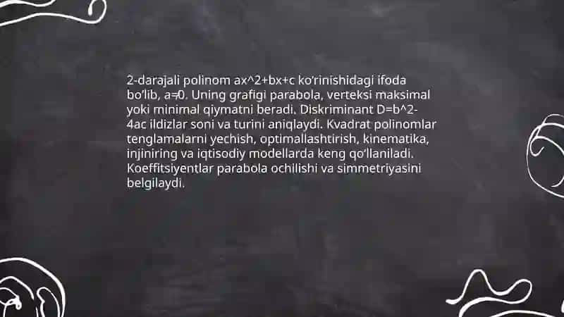 Daraja va uning hossalari 3