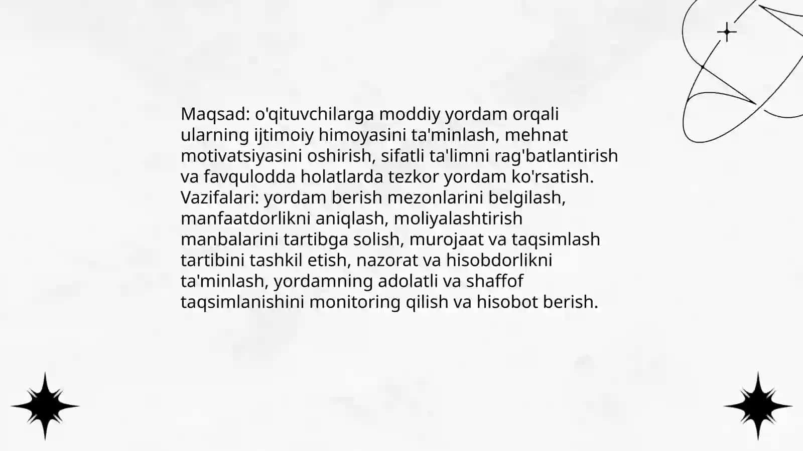 o'qituvchilarga moddiy yordam ko'rsatish tartibi 3
