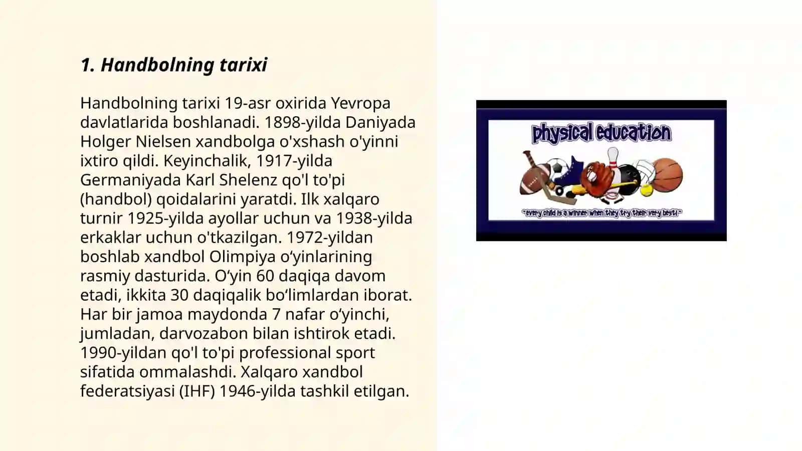 Jismoniy tarbiyada Handboll oʻyini 3
