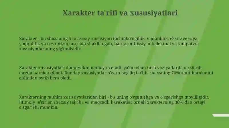 Xarakter 3