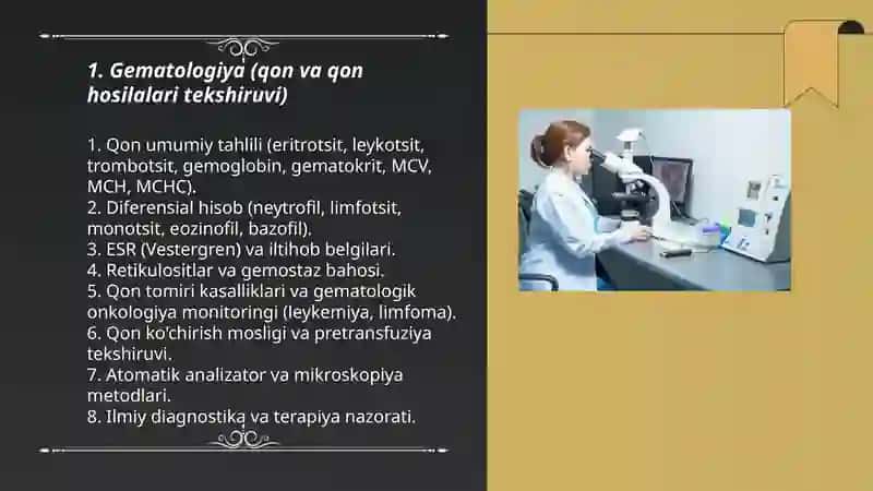 Klinik laborator diagnostikaning yunalishlari 3