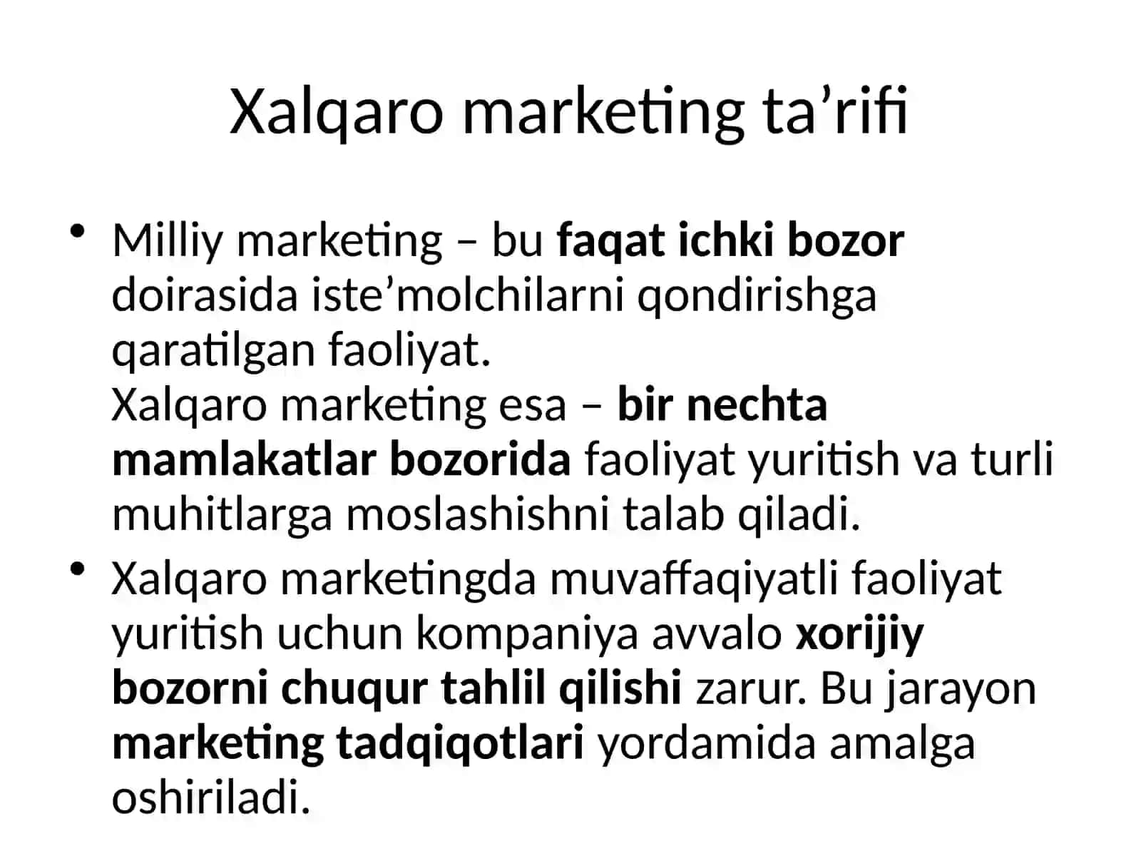 Xalqaromarketing fani: nima ni o‘rganadi va mohiyati 3
