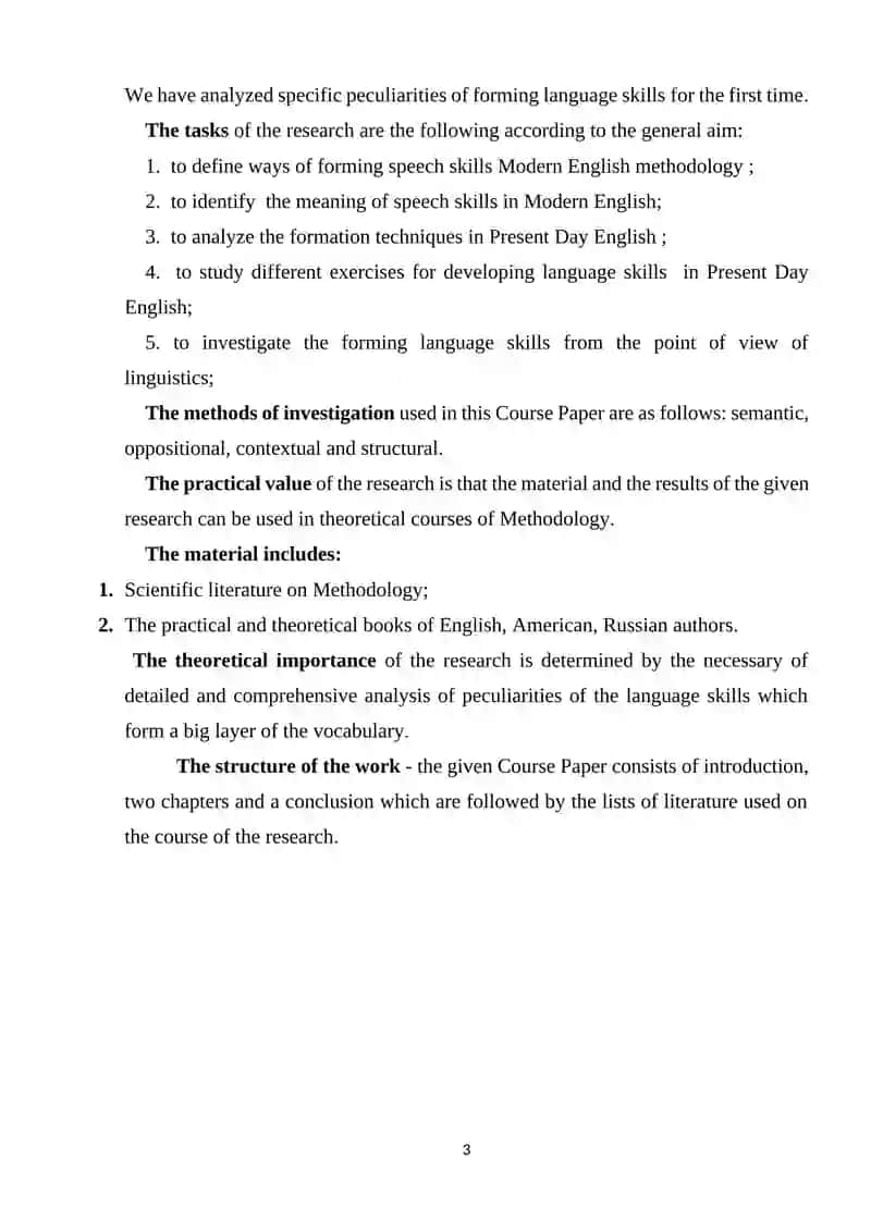 THE NECESSITY OF TEACHING LANGUAGE SKILLS 3