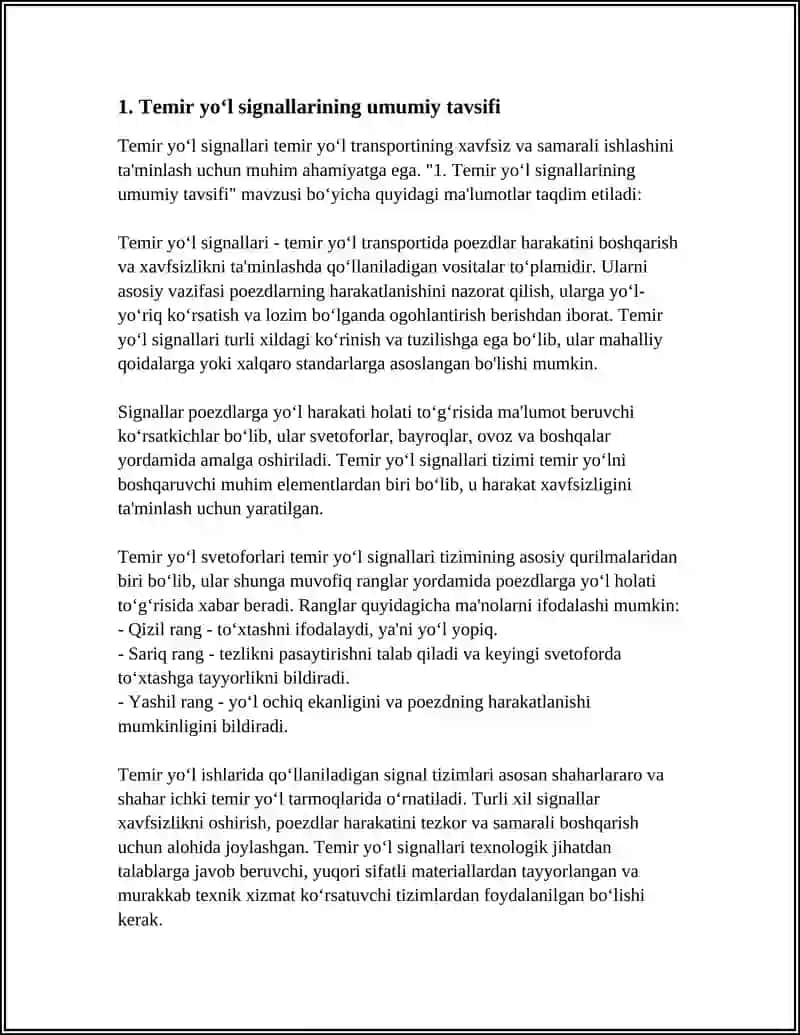 TEMIR YO`L TARNSPORTINING POYEZDLAR HARAKATI VA MANYOVR ISHLARIDA QO`LLLANILADIGAN SIGNALLAR 3