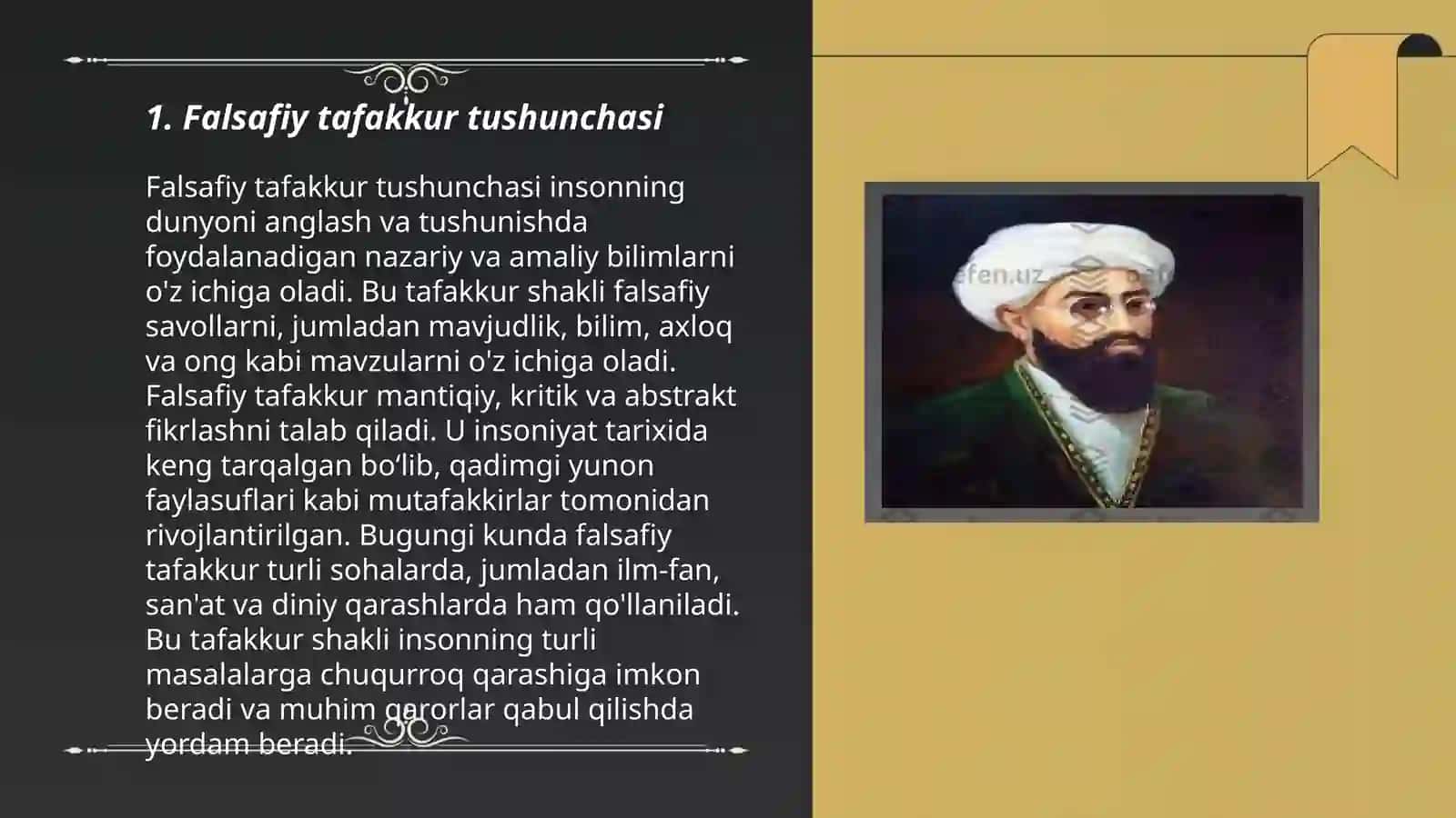 Falsafiy tafakkur tariqqiyot bosqichlari. Sharq falsafasi 3