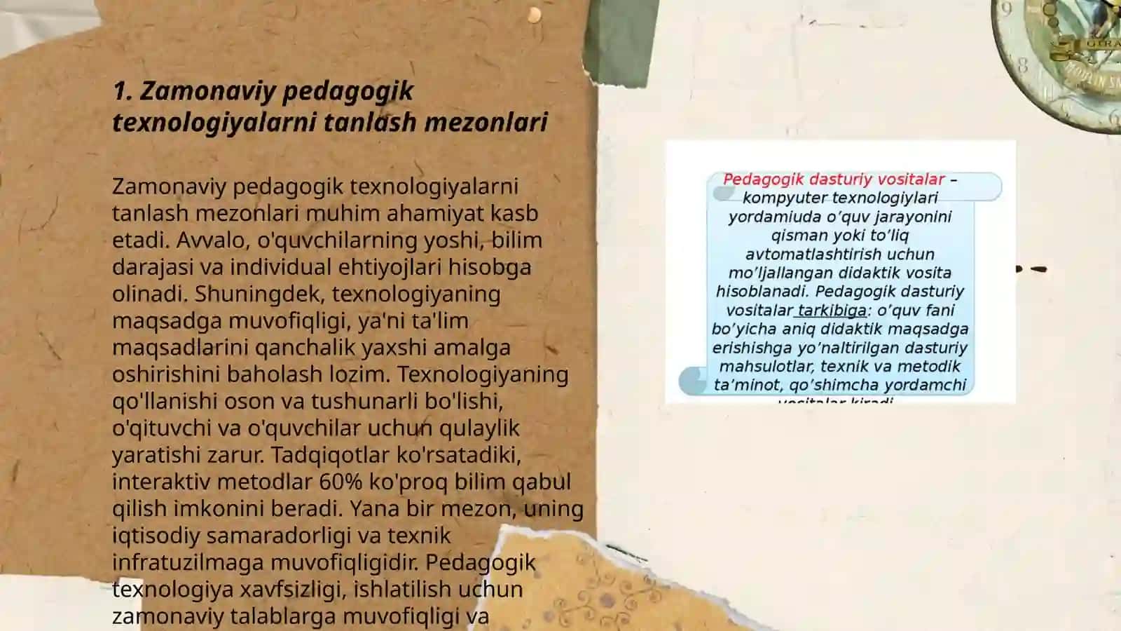 Zamonaviy pedagogik texnologiyalar tasnifini tuzish 3