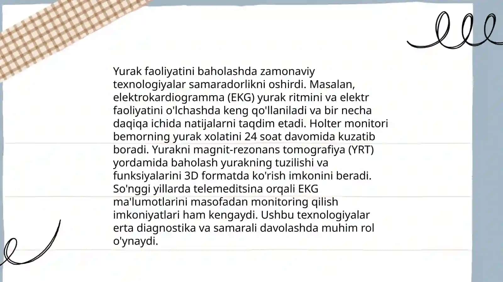 Yurak faoliyatini tekshirish yangi usullari 3