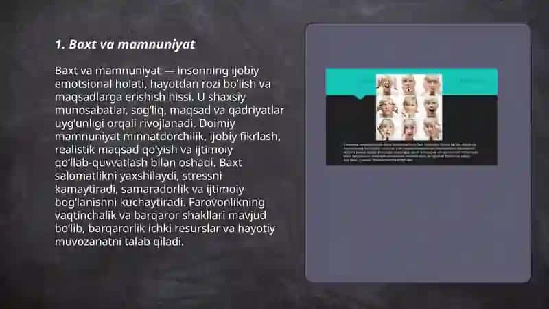 Baxt va mamnuniyat 3