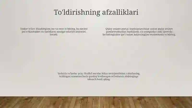 Balansni To'Ldirish 3
