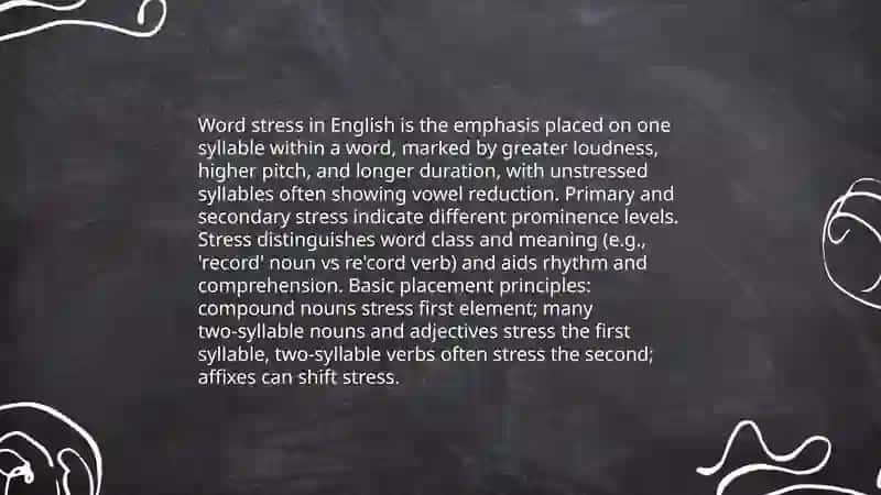 Stress in English words and why it matters for comprehension? 3