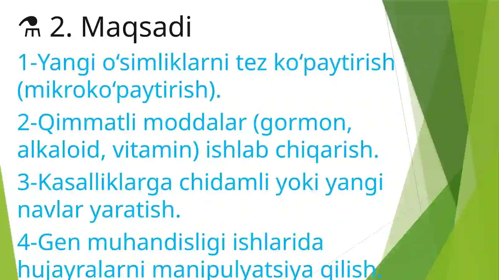 O'simlik hujayralarini in vitroyetishtirish va Biotexnologik texnologiyasi 3