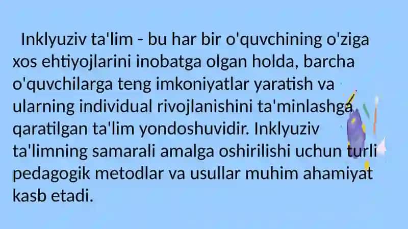 Inklyuziv ta'lim metodlari 3