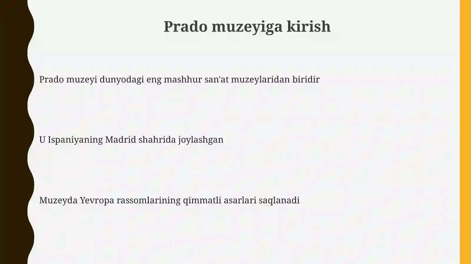 Mehri Prado O'zining 1819-yili tashkil etilgan 3