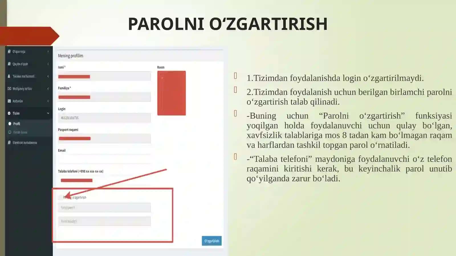 HEMIS axborot tizimida “Talaba roli” funksiyalari va kredit-modulda o‘qish tartibi 3
