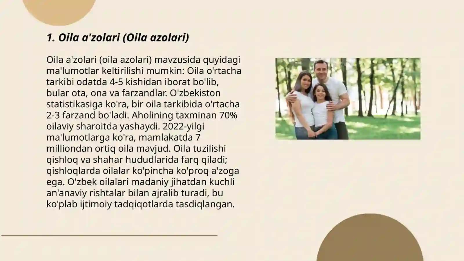 Oila a'zolari (Oila azolari) 3