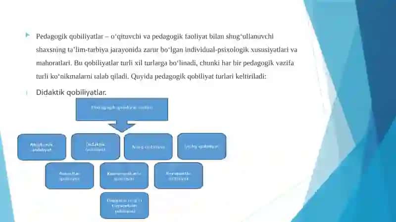 O’qituvchi pedagogik qobiliyatining asosiy sifatlari va yetakchi xususiyatlari 3