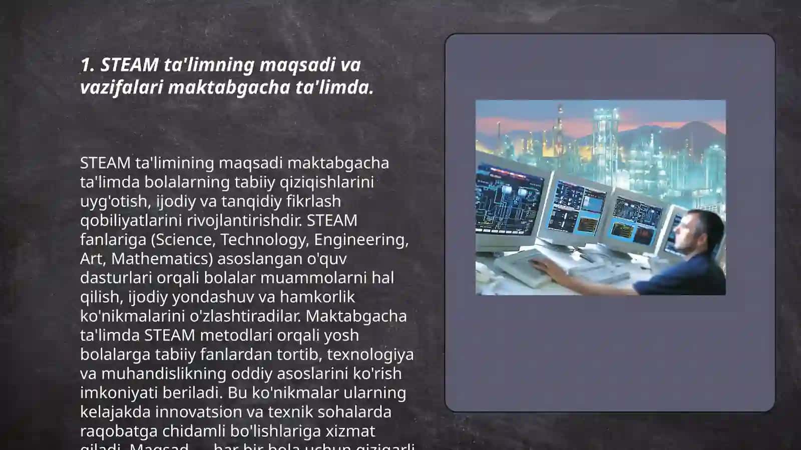 STEAM-maktabgacha taʼlimda eng istiqbolli texnologiya.STEAM texnologiyasining afzalliklari 3