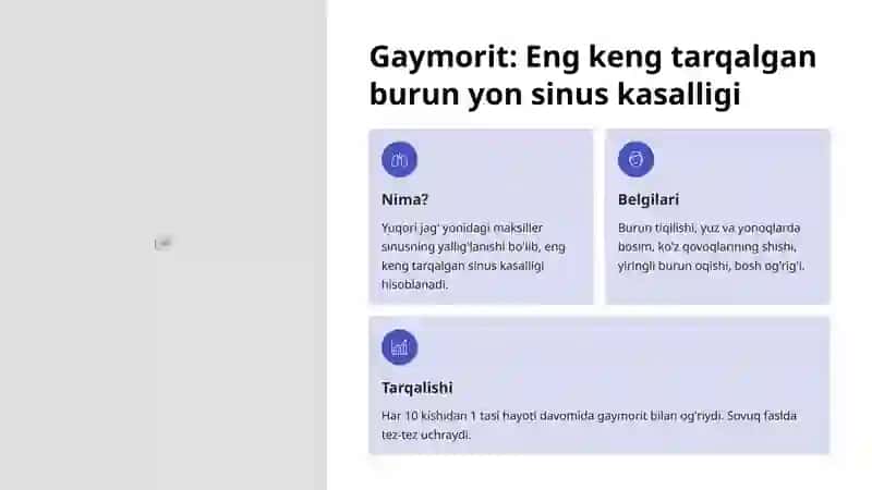 Burun yon bo'shliqlari (Sinuslar): Tuzilishi, kasalliklari va davolash 3