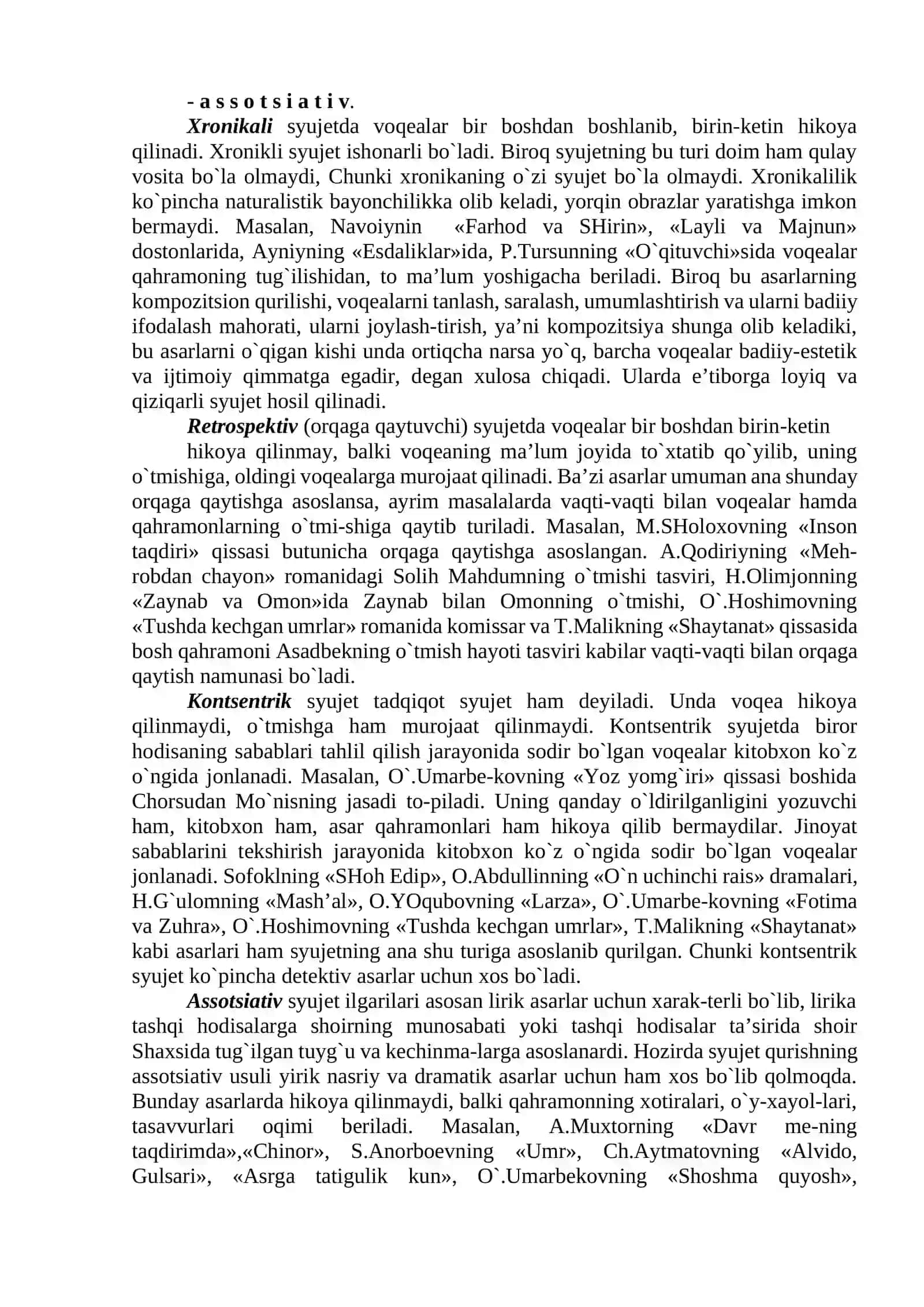 SYUJET TURLARI VA UNSURLARI. BADIIY ASAR KOMPOZISIYASI 3