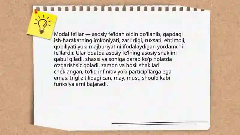 Modal feʼllar 3