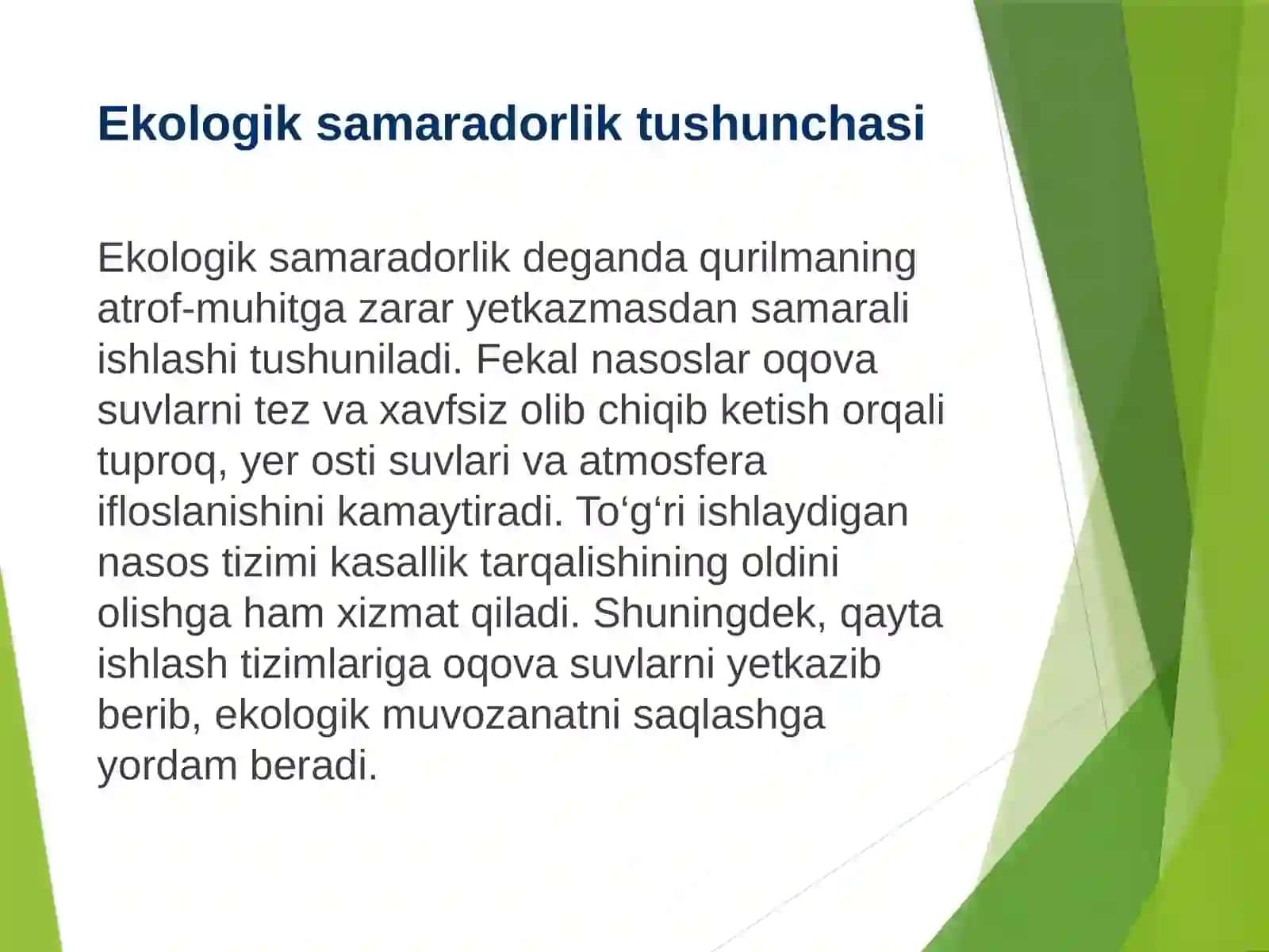 FEKAL NASOSLARNING EKOLOGIK JIHATDAN SAMARADORLIGI VA AVANKAMERALARNING AHAMIYATI 3