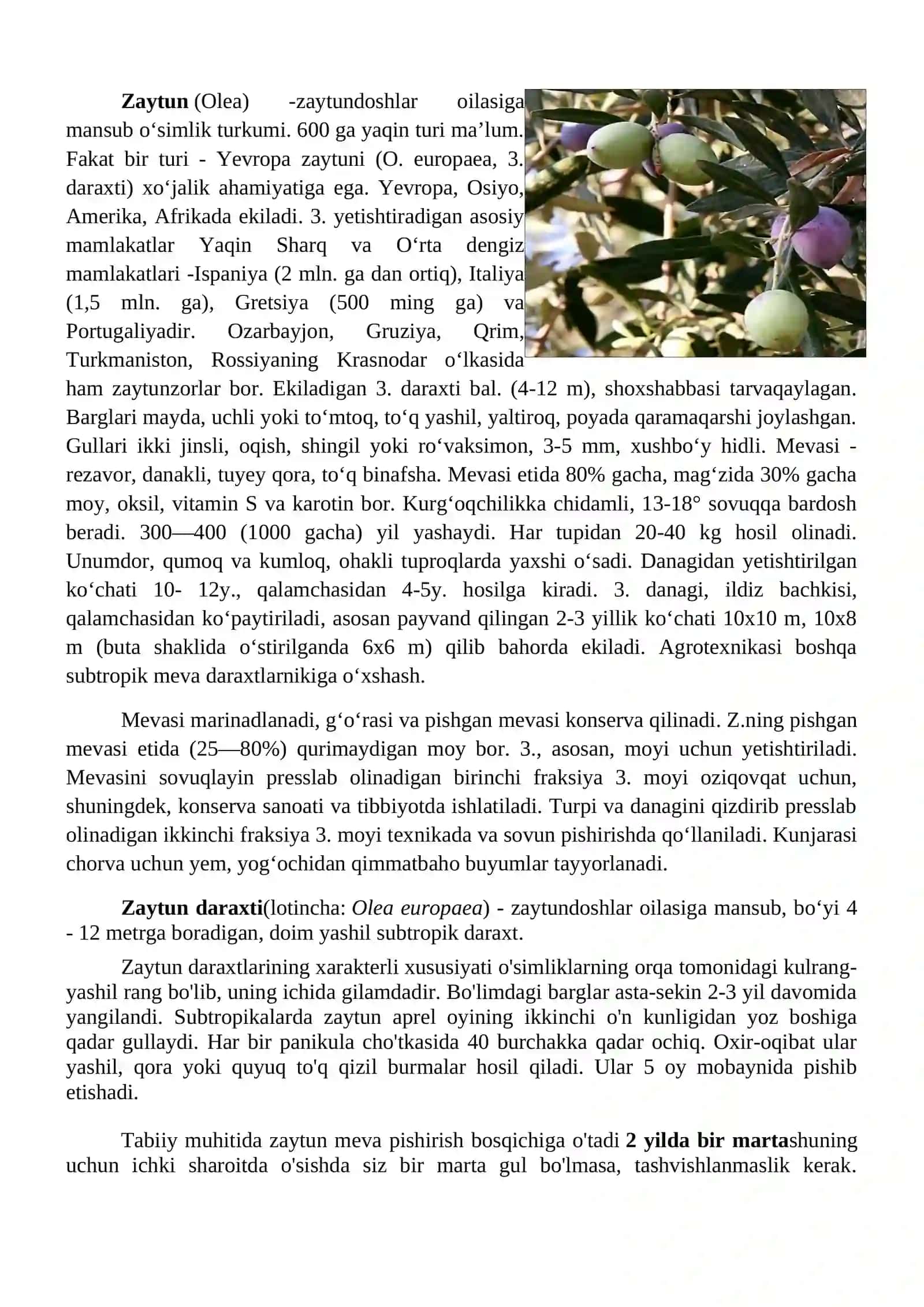 4-AMALIY MASHG’ULOT: Ruyandoshlar (rubiaceae), Zaytundoshlar (Oleaceae) oilasi turkumi turlari nomenklaturasini tahlili va o‘rganish qoidalari 3