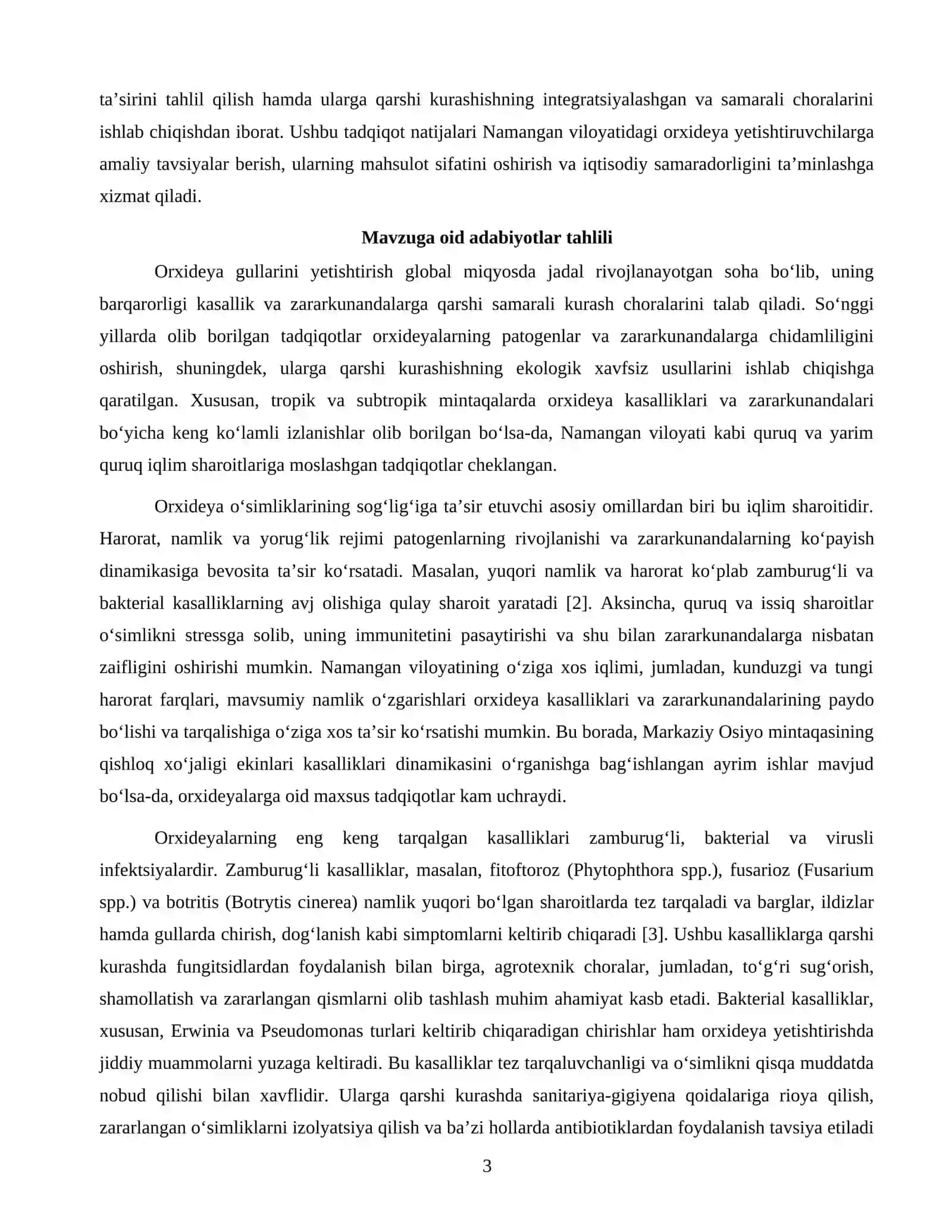 ORXIDEYA GULINI KASALLIK VA ZARARKUNANDALARI HAMDA QARSHI KURASH CHORALARI 3