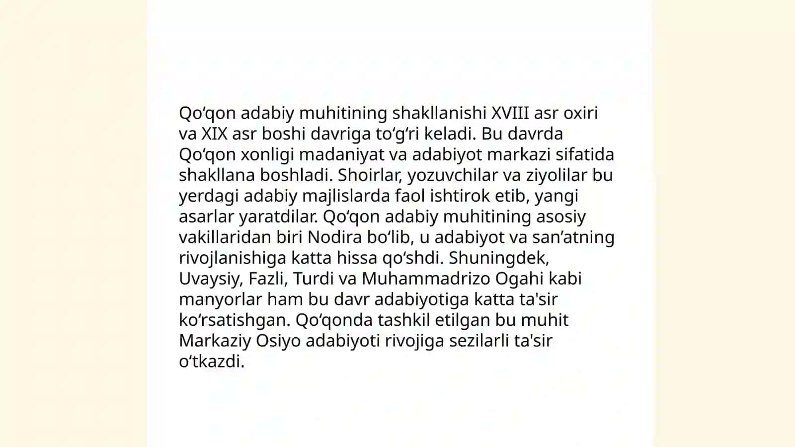 Qo'qon adabiy muhiti. Amiriy ijodi 3