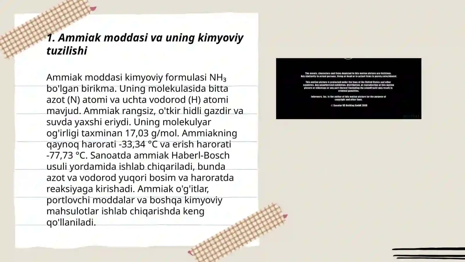 Amiyak ishlab chiqarish va xossalari 3