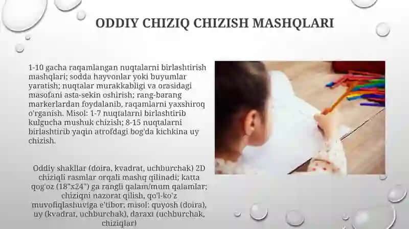 Maktabgacha yoshdagi bolalarni rasm chizishga oʻrgatish usullari 3