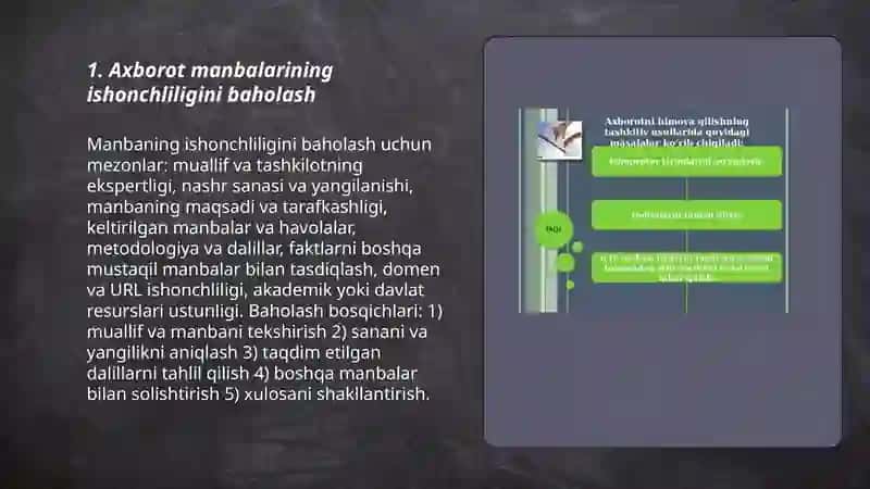 Axborotlarni mustaqil tahlil qilish ko'nikmalarini egallash 3