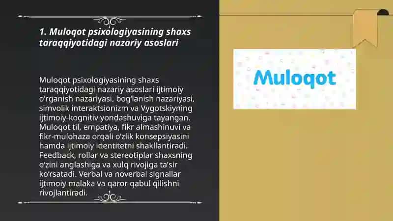 Muloqot psixologiyasi. Shaxslararo muomalaning shaxs taraqqiyotidagi oʻrni 3