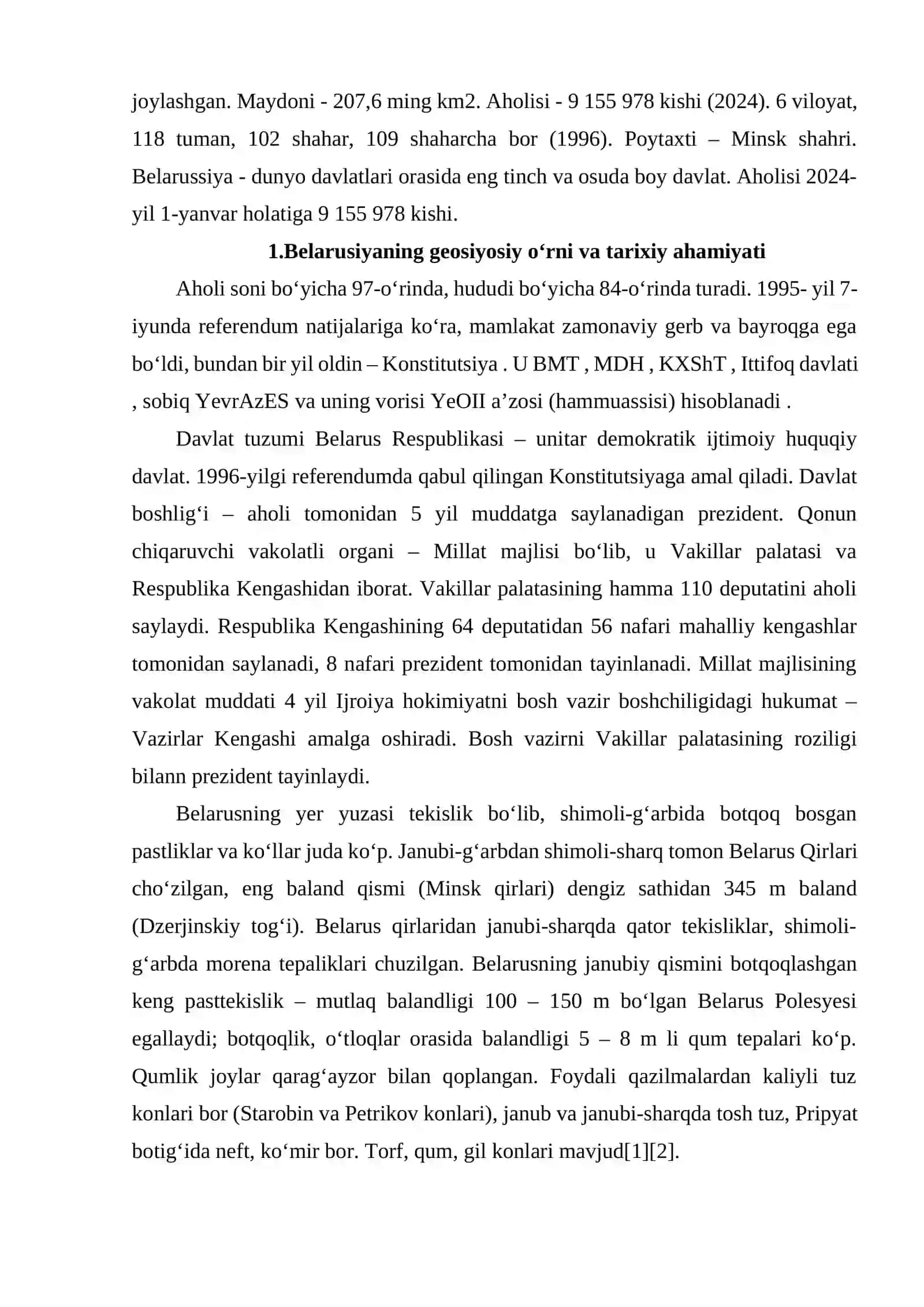 XX ASR OXIRI-XXL ASR BOSHLARIDA BELARUSIYA 3
