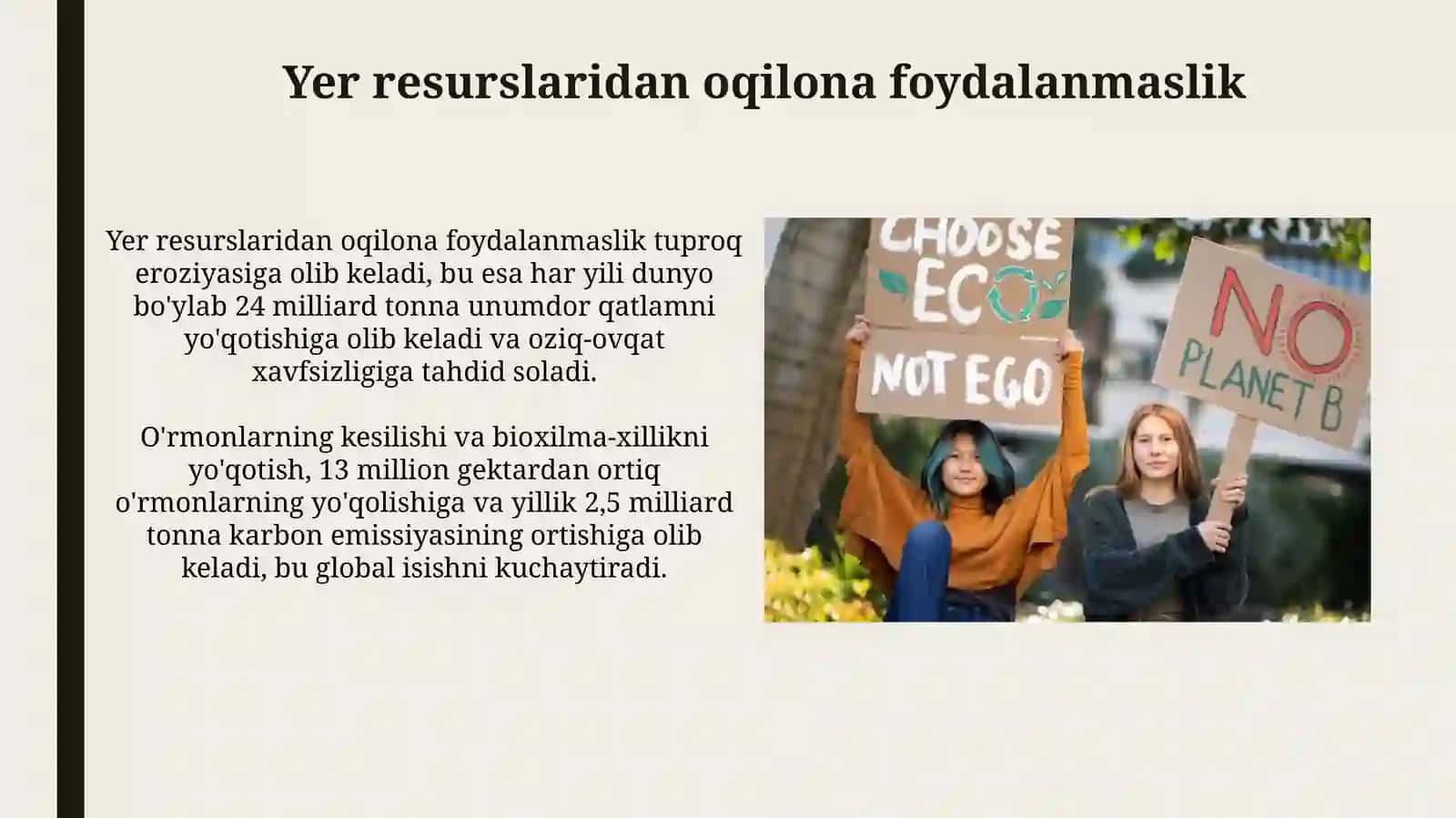 Ekologik xavfni bartaraf etish muammolari 3