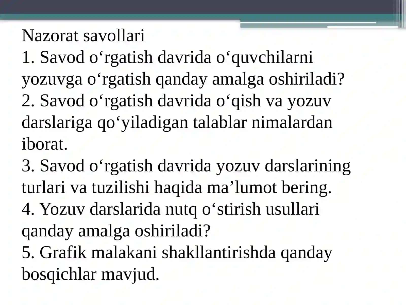 BOSHLANG‘ICH SINFLARDA TIL VA SAVODXONLIK METODIKASINING TAMOYILLARI 3