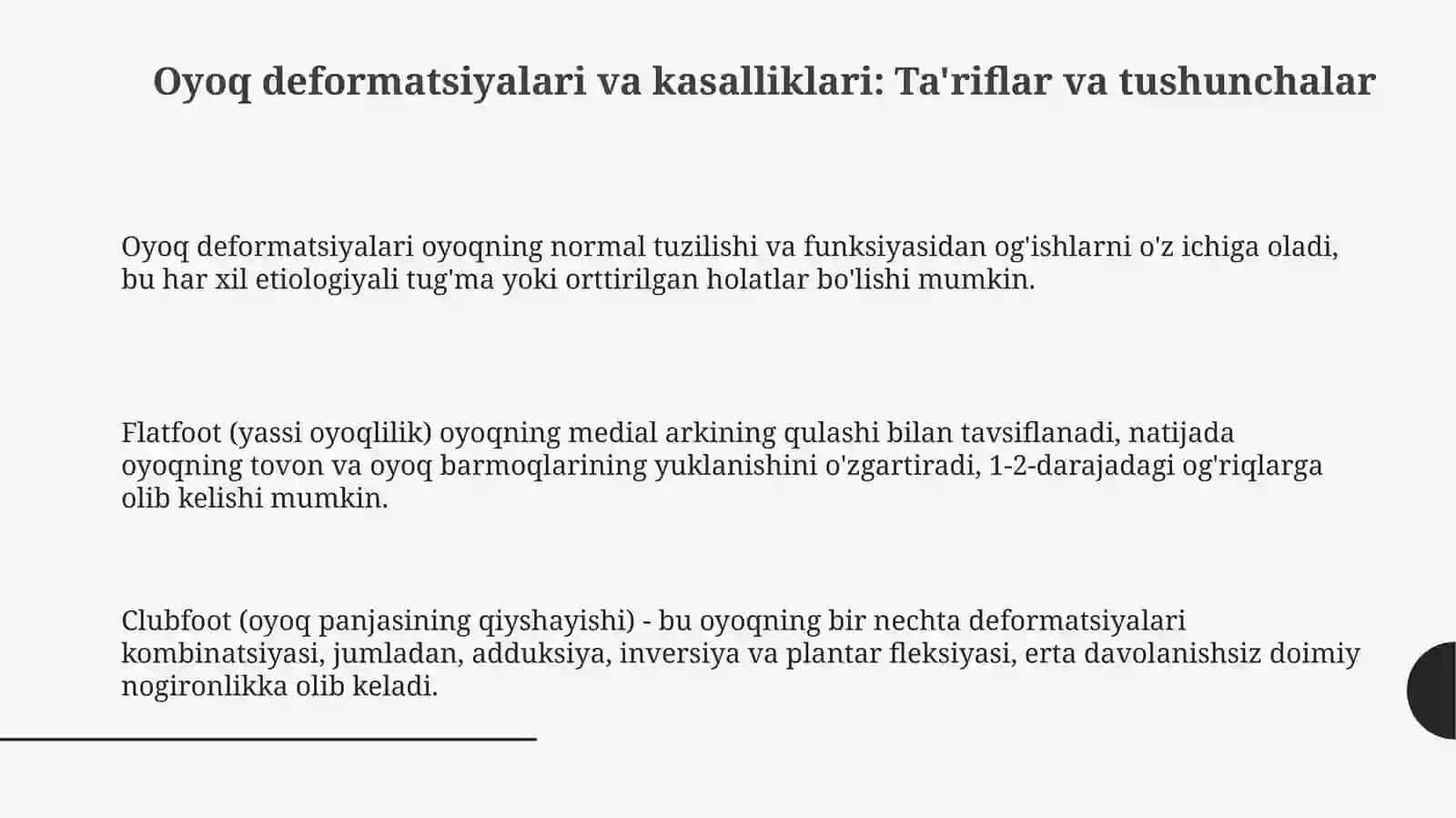 Oyoq deformatsiyalari va kasalliklari 3
