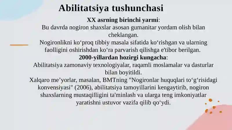 Nogironligi bo'lgan shaxslarni abilitatsiya qilish jarayonlari 3