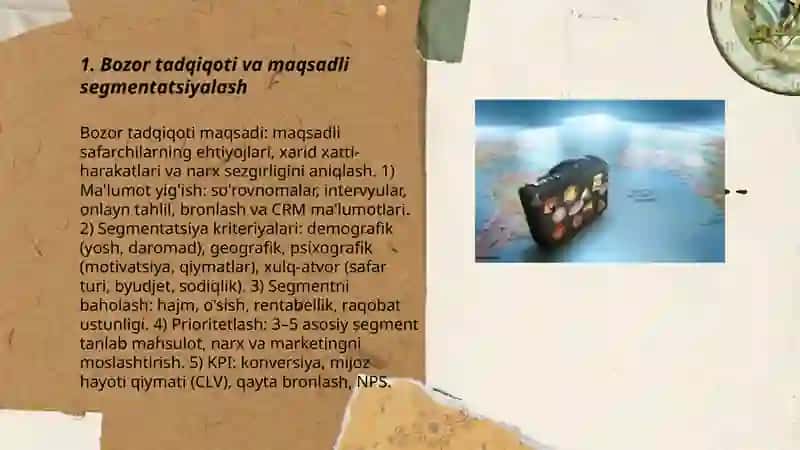 Chet elga sayohat mahsulotlarini rejalashtirish va boshqarish strategiyasi 3